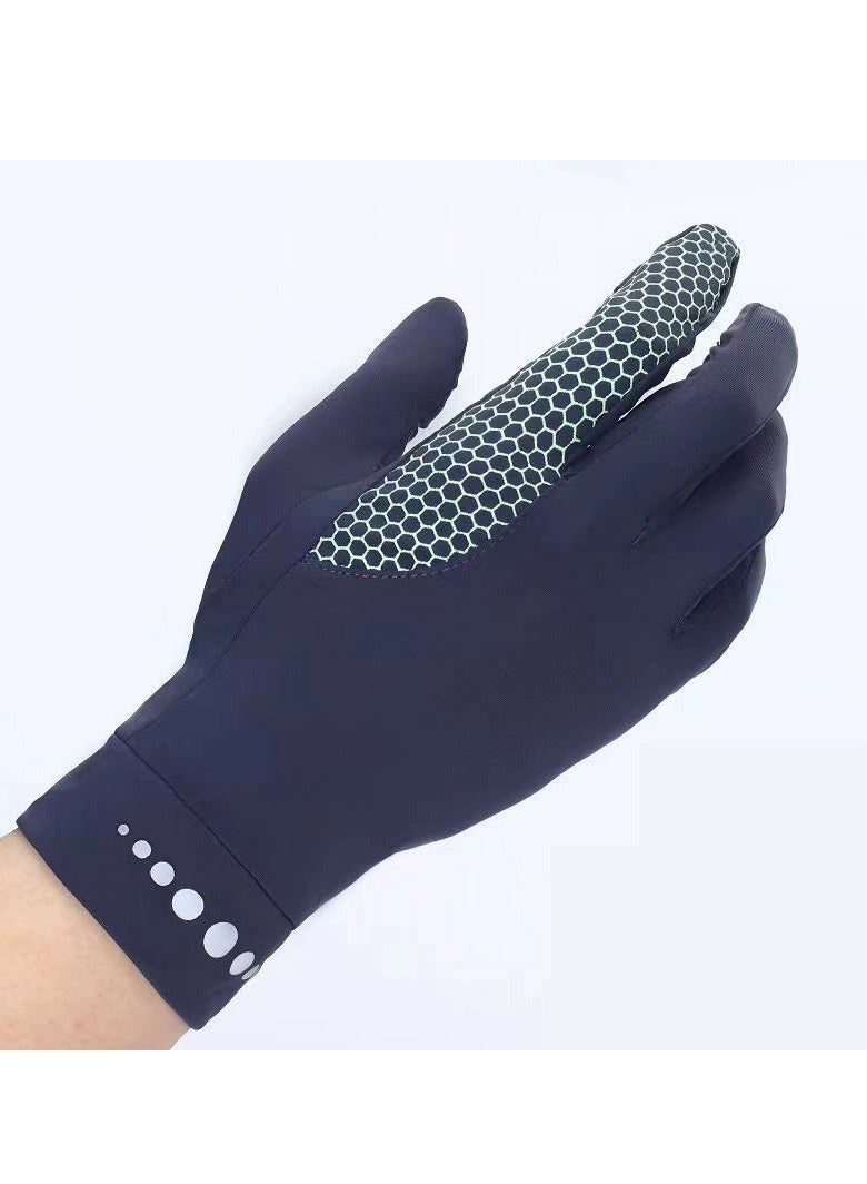 Generic Men's Gloves,Driving Gloves,Ice Silk Non-Slip Gloves,Half-finger gloves,Breathable Thin High Elasticity Anti-UV Protection Gloves,Outdoor Sports Driving Riding Touch Screen Gloves,Dark Gray  - Image 3