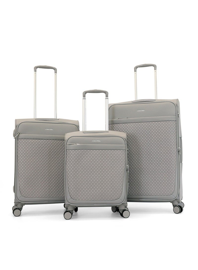 Calvin Klein 3-Piece Softshell Spinner Luggage Set | Lightweight, Flexible Packing for Smart Travelers - Image 1