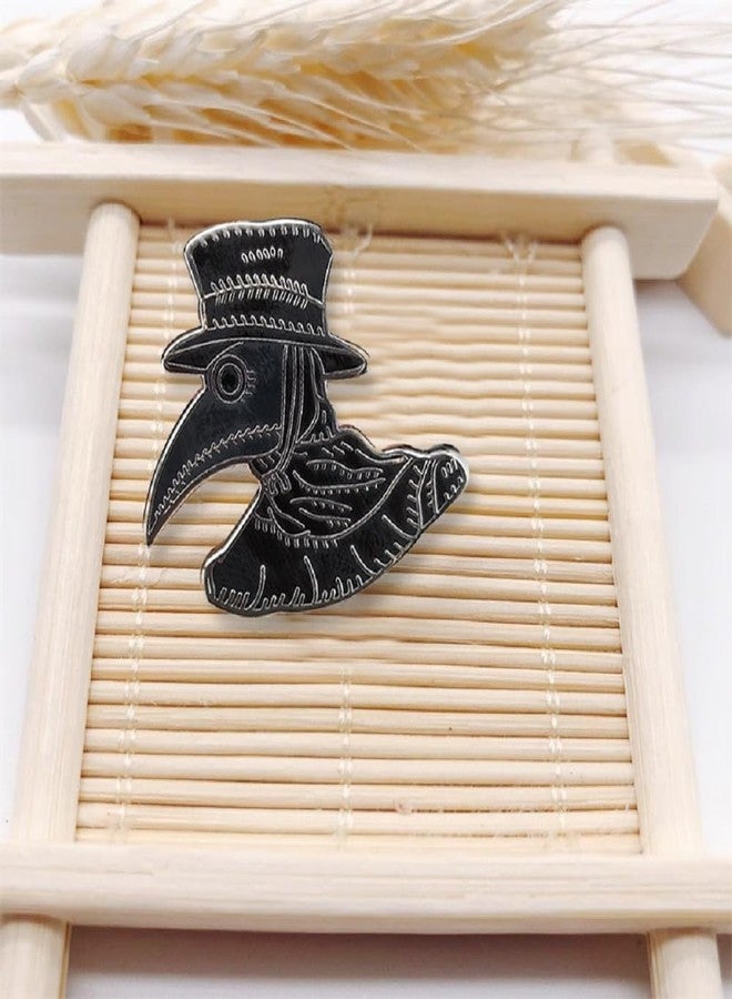GuDeKe Plague Doctor Mask Enamel Funny Pins Lapel Backpacks Brooches Gifts - Image 3