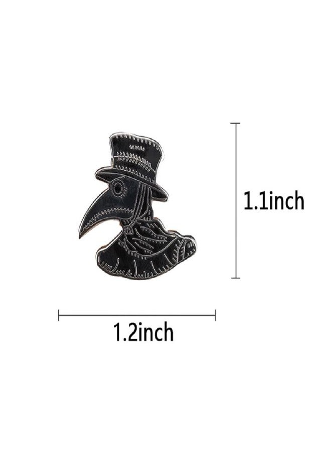 GuDeKe Plague Doctor Mask Enamel Funny Pins Lapel Backpacks Brooches Gifts - Image 5