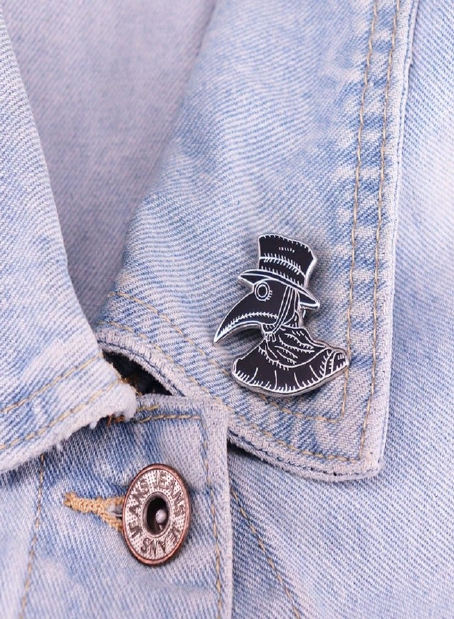 GuDeKe Plague Doctor Mask Enamel Funny Pins Lapel Backpacks Brooches Gifts - Image 4