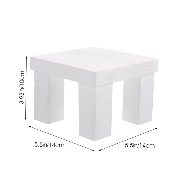 Wooden Mini Stool Photography Prop Small Bench for Home Studio Decor - Image 4