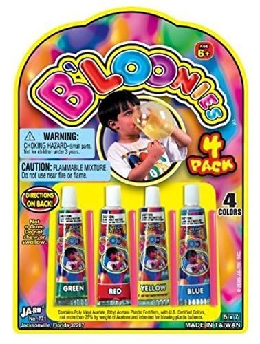 JA-RU B'loonies Plastic Balloons Variety 4 (4 Tubes in 1 Pack) Great Original Bloonies Bubble Making Toy Classic Retro Toys FOK Kids and Adults. Fidget Toy Party Favor for Kids Birthdays. 771-1C - Image 2