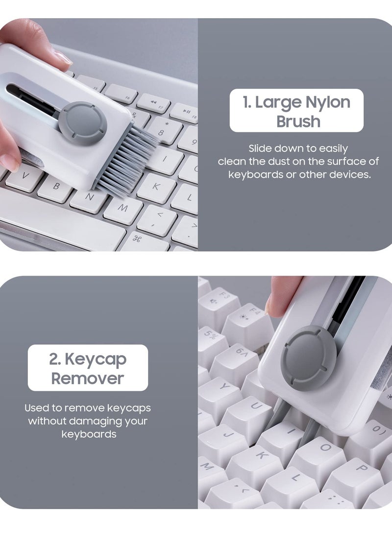 6-in-1 Keyboard Cleaner, Laptop Screen Cleaner, Electronic Cleaner Kit with Soft Keyboard Brush Keycap Puller, for Airpod, Laptop, PC Monitor, TV, Earbud, Phone, Computer - Image 2