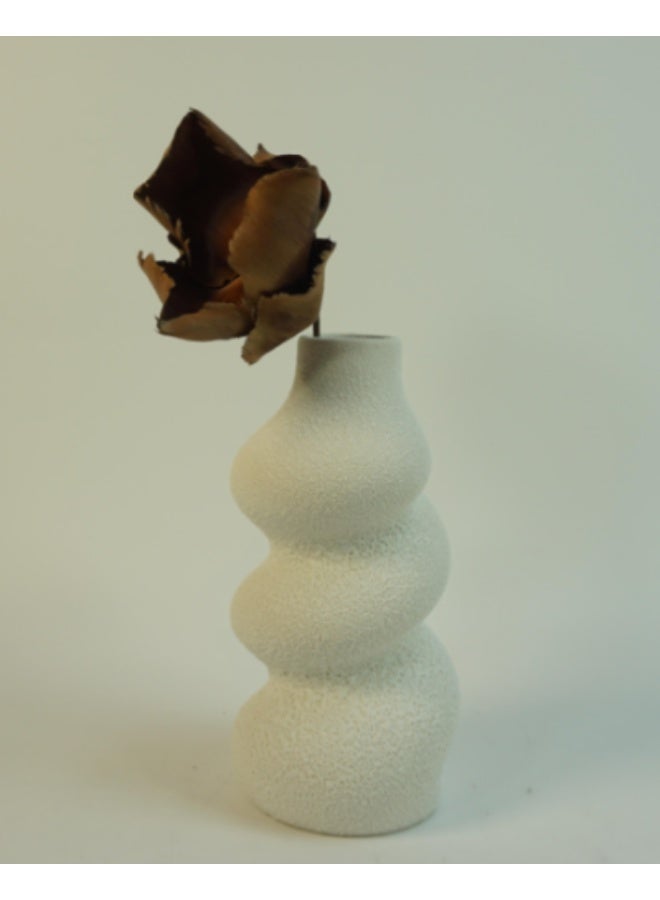 Decorhills Ceramic Vases for Modern Home Decor, Off White Round Vases, Boho Vases for Decor, Flower Vases for Centerpieces, Farmhouse Decor, Living Room, Wedding Dinner, Bedroom - Image 3