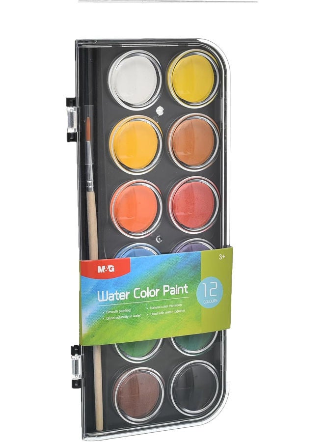 M&G Water Color Paints Palette, Compact Art Creations, Non-Toxic, 12 Colors - Image 2