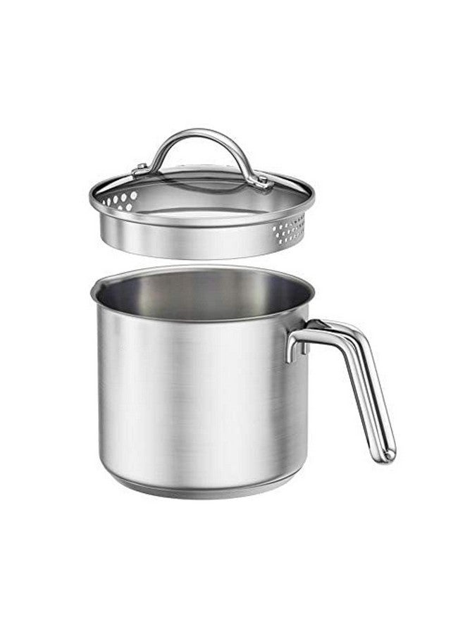 DCIGNA 1.5 Quart Stainless Steel Saucepan With Pour Spout, Saucepan With Lid, Mini Milk Pan With Spout - Perfect For Boiling Milk, Sauce, Gravies, Pasta, Noodles - Image 1