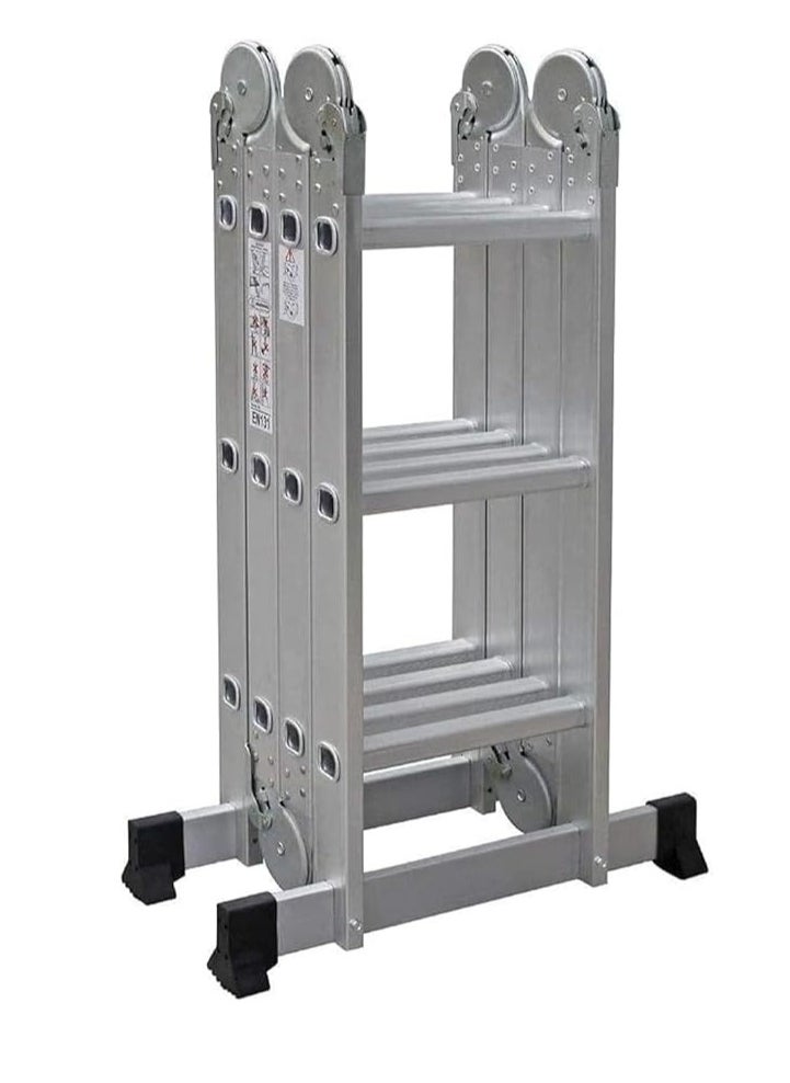 EMC 4x3 Multi-Purpose Folding Extension Aluminum Ladder - 4 Meters  - Image 1