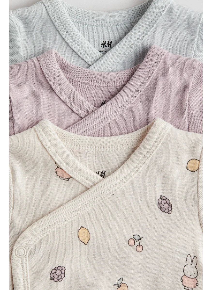 اتش اند ام 3-Pack Cotton Wrapover Bodysuits