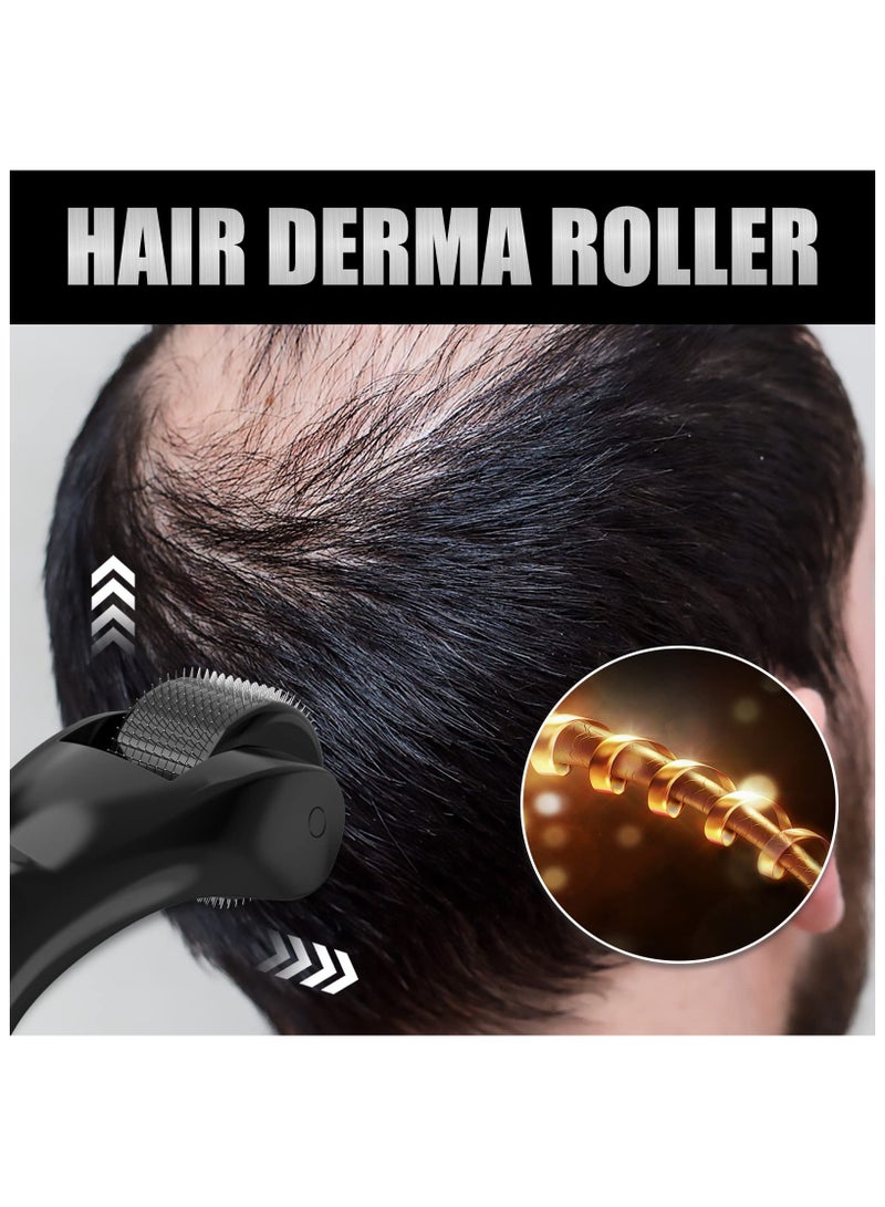 BONITO Beard Roller 0.5mm, 540 Titanium Microneedle Roller for Face Facial Wrinkles Hair Loss Stretch Marks Hair Regrowth Micro Needles Professional Microneedling Derma Needling Kit with Case - Image 3