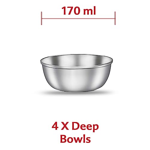 Judge by Prestige Classic Stainless Steel Dinner Set, Set of 24 Pieces - Image 3