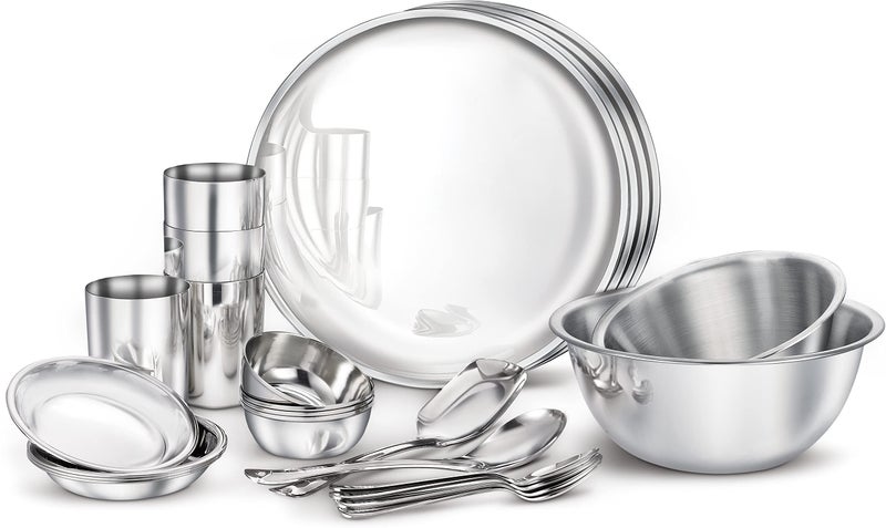 Judge by Prestige Classic Stainless Steel Dinner Set, Set of 24 Pieces - Image 1
