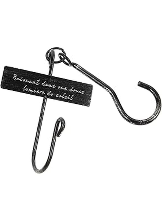 Vintage Black S Shaped Metal Plant Hanger Hook For Garden And Kitchen - Image 1