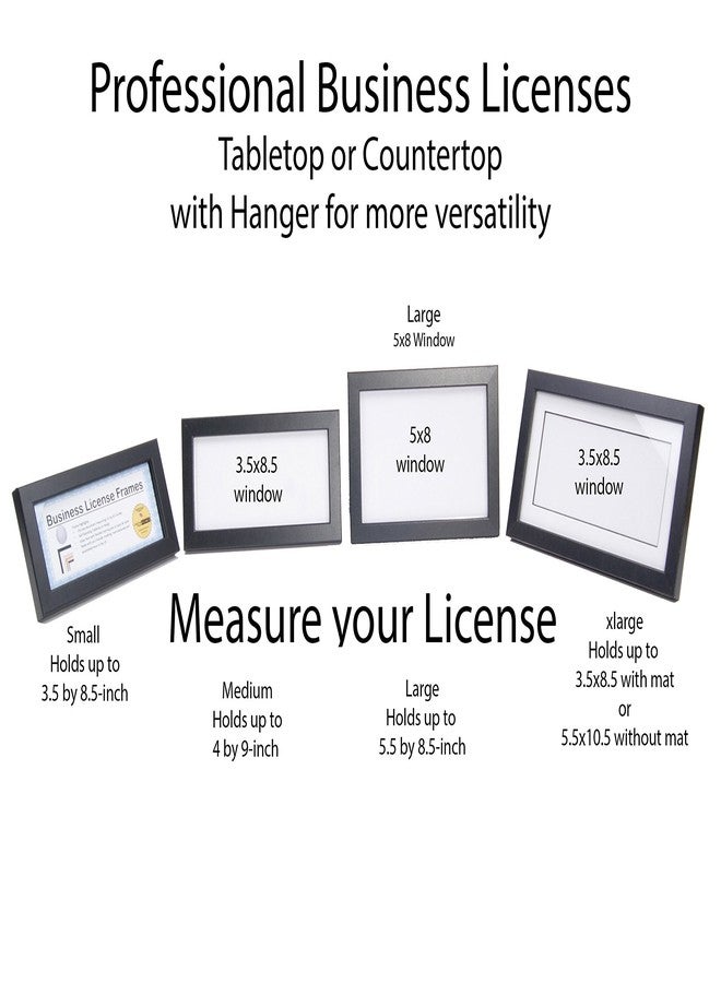 Creative Picture Frames 4-6X9Bk Black Business License Certificate Frames For Professionals 5.5 By 8.5 Inch Self Standing Easel - Image 2