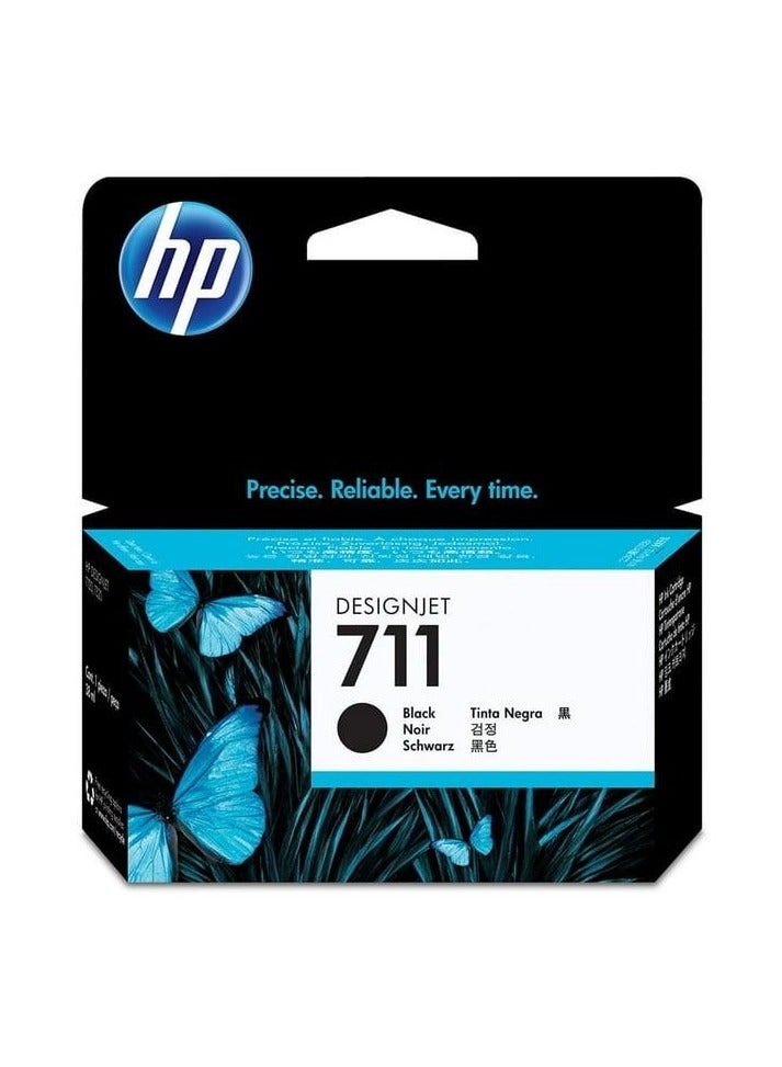 HP 711 38-ml Black DesignJet Ink Cartridge Black