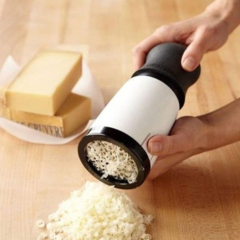 ALMEKAQUZ Handheld Cheese Grinder Detachable Large Capacity Cheese Grater Top Rotatable Cheese Shredder for Grating and Shredding Hard Cheese Chocolate Nuts Salad - Image 1