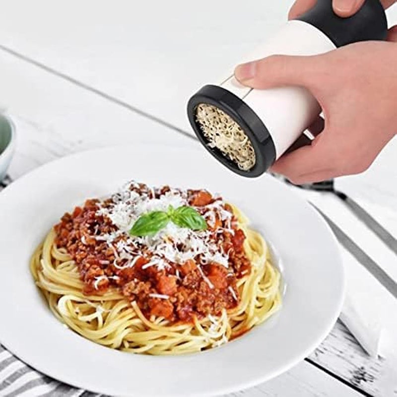ALMEKAQUZ Handheld Cheese Grinder Detachable Large Capacity Cheese Grater Top Rotatable Cheese Shredder for Grating and Shredding Hard Cheese Chocolate Nuts Salad - Image 3
