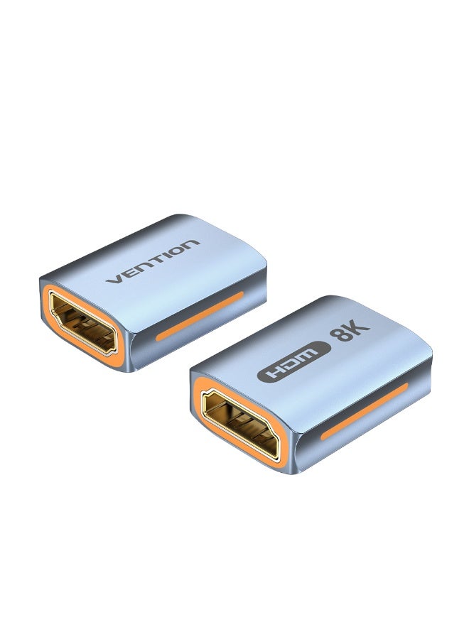 VENTION HDMI-A Female to Female 8K Adapter Gray Aluminum Alloy Type Model # AIUH0 - Image 1
