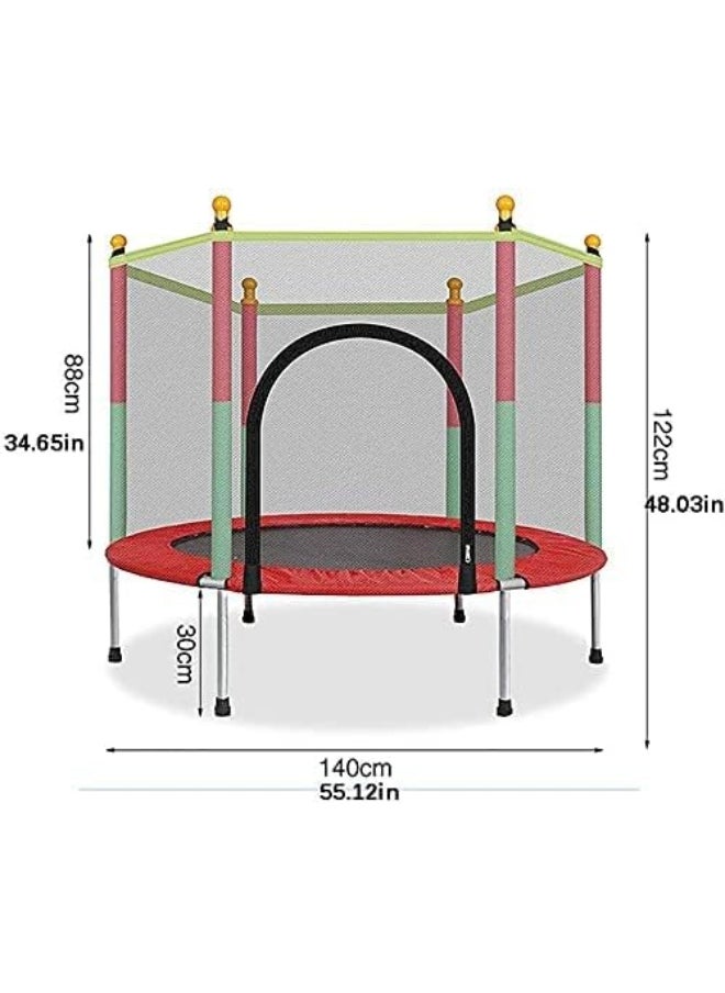 Generic VERSCOS 140cm Indoor Trampoline with Protection Net Adult Children Jumping Bed Enclosure Outdoor Trampolines Workout Fitness Equipment  - Image 2