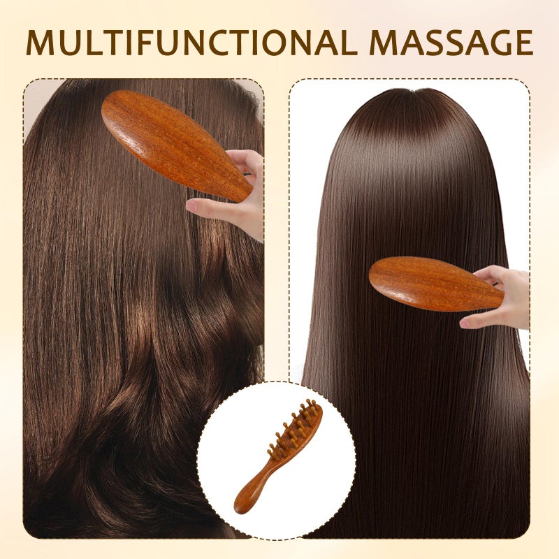 PKRFCJ Loc Brush for Dreads, Comfortable Massage Comb, Scraping Massage Tools Wide Tooth Comb, Elegant Wood, Comfortable to Hold, Suitable for Scalp Care and Hair Styling - Image 4