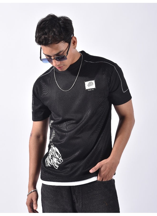 Beyoung Black Dragon Era HD Print T-Shirt  - Image 2