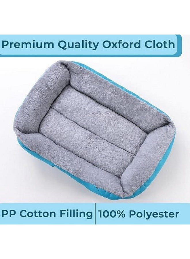 Petvit Petvit Dog Bed | Cat Bed | Puppy Bed | Oxford Cloth Polyester Filling Bed for Dog | Washable Dogs Bed | Anti Slip Design | Large Size Dog Bed | Sky Blue (Large) - Image 3
