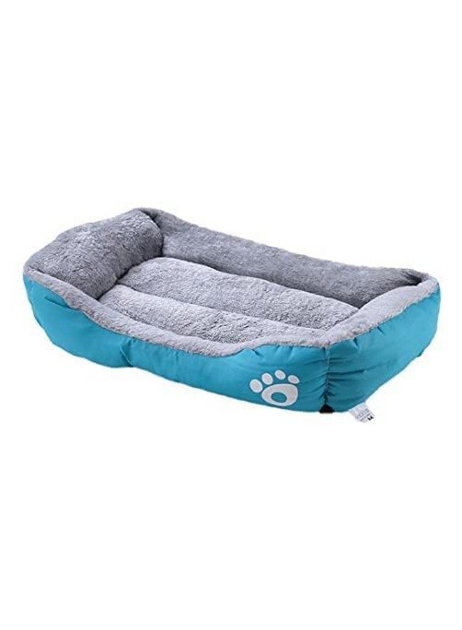 Petvit Petvit Dog Bed | Cat Bed | Puppy Bed | Oxford Cloth Polyester Filling Bed for Dog | Washable Dogs Bed | Anti Slip Design | Large Size Dog Bed | Sky Blue (Large) - Image 1