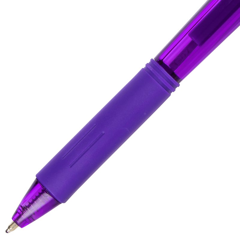 Pentel Wow! Retractable Ballpoint Pen, (1.0mm) Medium Line, Violet Ink, Box of 12 (BK440-V) - Image 4