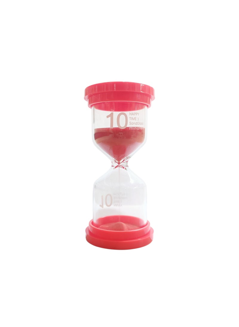 Sand Timer for Room Decoration, Mental Focus, and Precise Time Tracking, Ideal for Coffee Tables, Book Displays, and Festive Events with Random Color Sand red (model 1-10 minute)