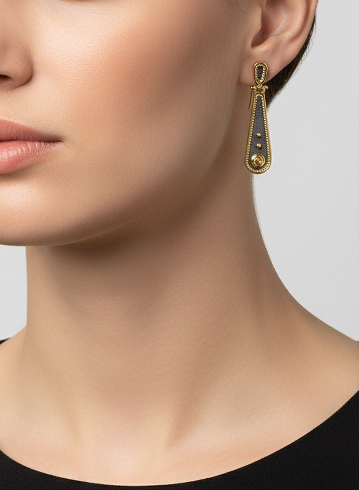BTC ELLA - Silver Earrings Gold Plated (SIL0465) - Image 1