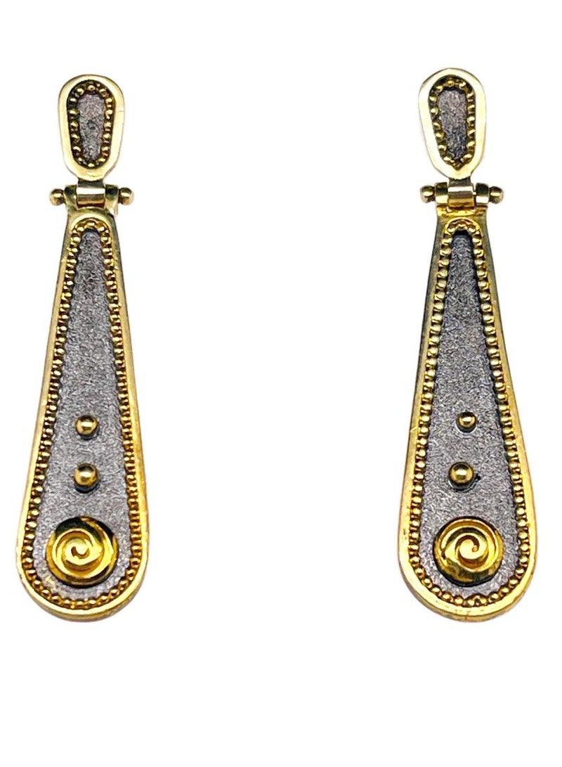BTC ELLA - Silver Earrings Gold Plated (SIL0465) - Image 2