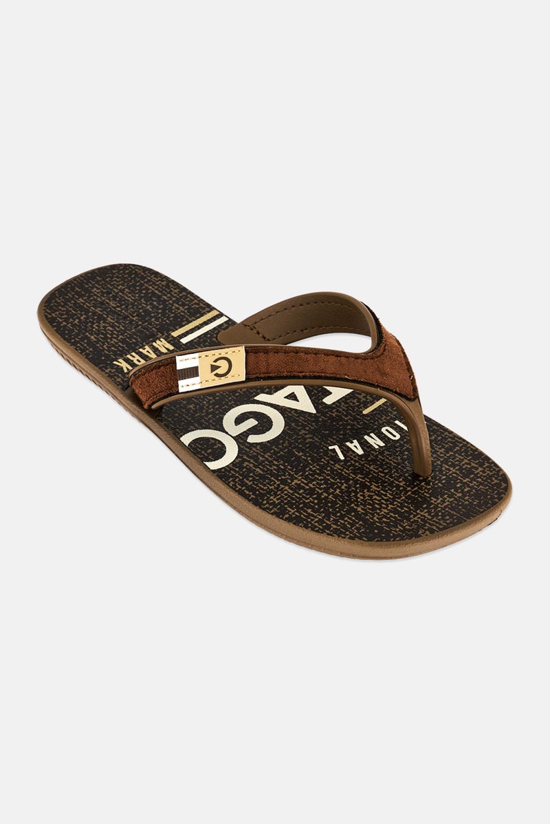 Ipanema Men Graphic Print Slip On Slippers, Brown - Image 1
