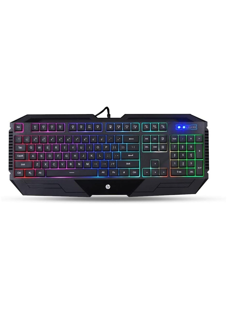 HP K110 wired gaming keyboard with 4 colors with wonderful lighting effects