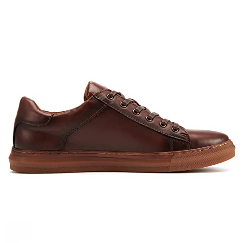 Arkbird Mens Fashion Sneakers Classic Casual Dress Shoes Stylish Lace-up Oxford Shoes for Men Coffee - Image 2