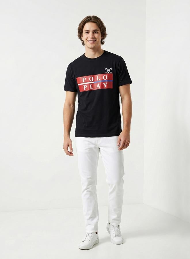 Polo Play Men Graphic Logo Crew Neck T-Shirt - Image 2