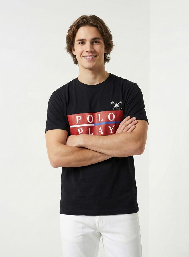 Polo Play Men Graphic Logo Crew Neck T-Shirt - Image 3
