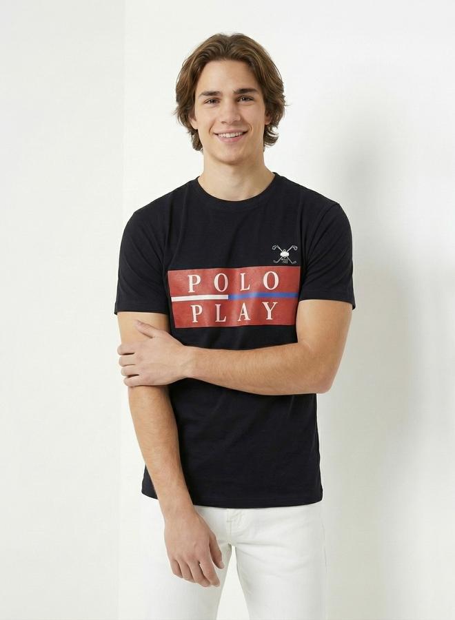 Polo Play Men Graphic Logo Crew Neck T-Shirt - Image 1