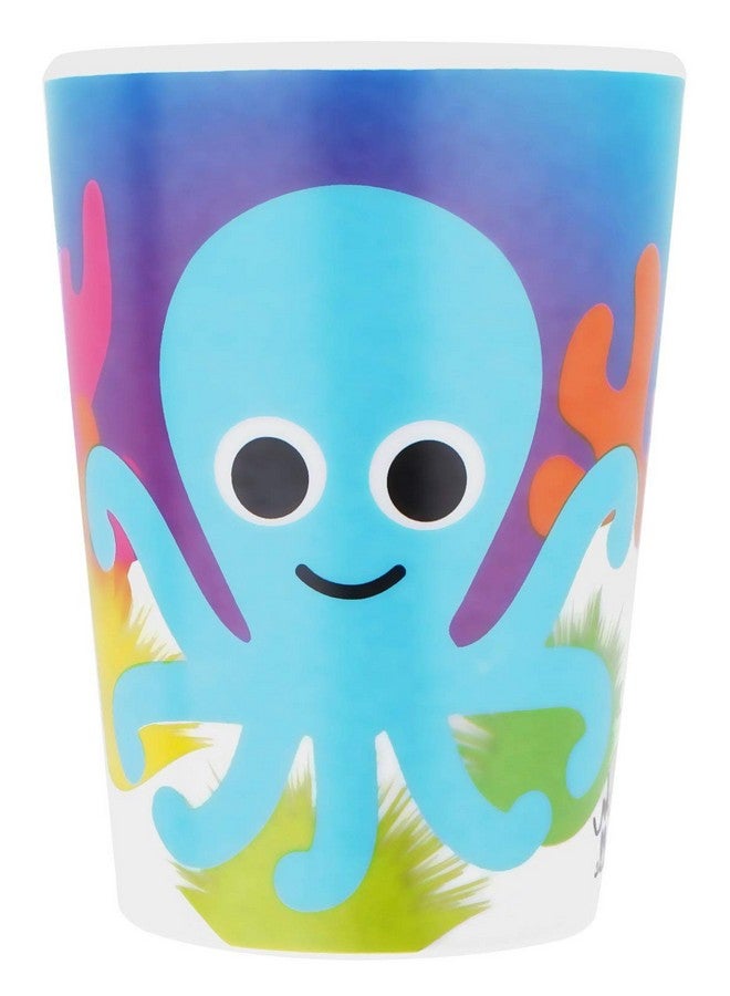 French Bull 4pc Toddler Kids Feeding Melamine Tableware Flatware BPA Free Dishwasher Safe, Durable Plate, Cup, Bowl, Divided Tray Dinnerware, 4 Piece Set, Ocean - Image 5