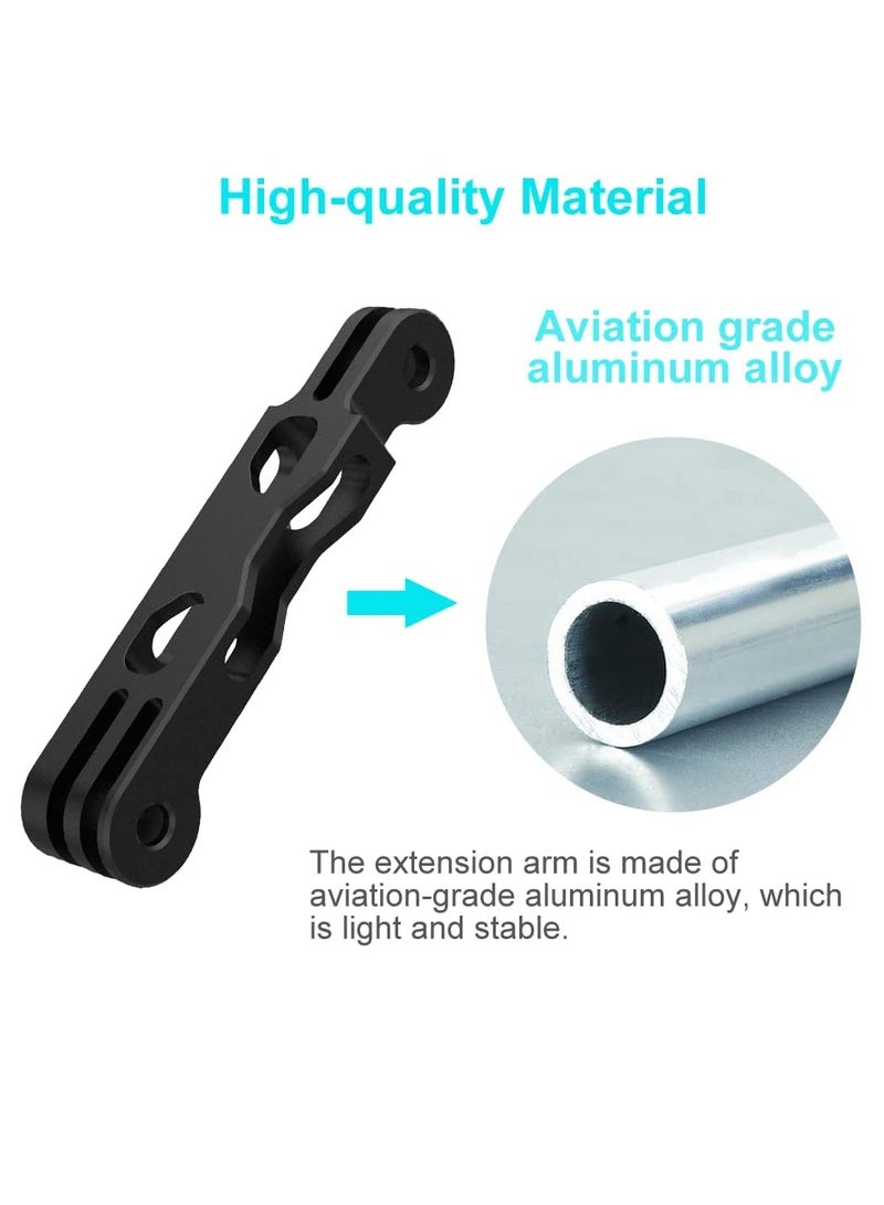 Arm for Action Camera Aluminum Alloy Extension, Tripod Mount Helmet Stick, Which Compatible with GoPro Hero 10/9/8/7/6/5 Black, Insta360 etc - Image 2