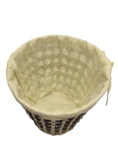 Generic Round Rattan and Wicker Kitchen Wastebasket with Lids, Brown  - Image 2
