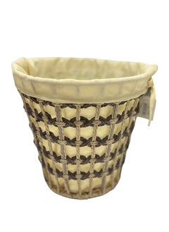 Generic Round Rattan and Wicker Kitchen Wastebasket with Lids, Brown  - Image 3