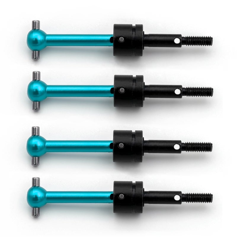 4Pack Metal Universal CVD Drive Shaft Dogbone Joint replacement for Tamiya TT01 TT02 1/10 Remote Control  Car （BLUE） - Image 1
