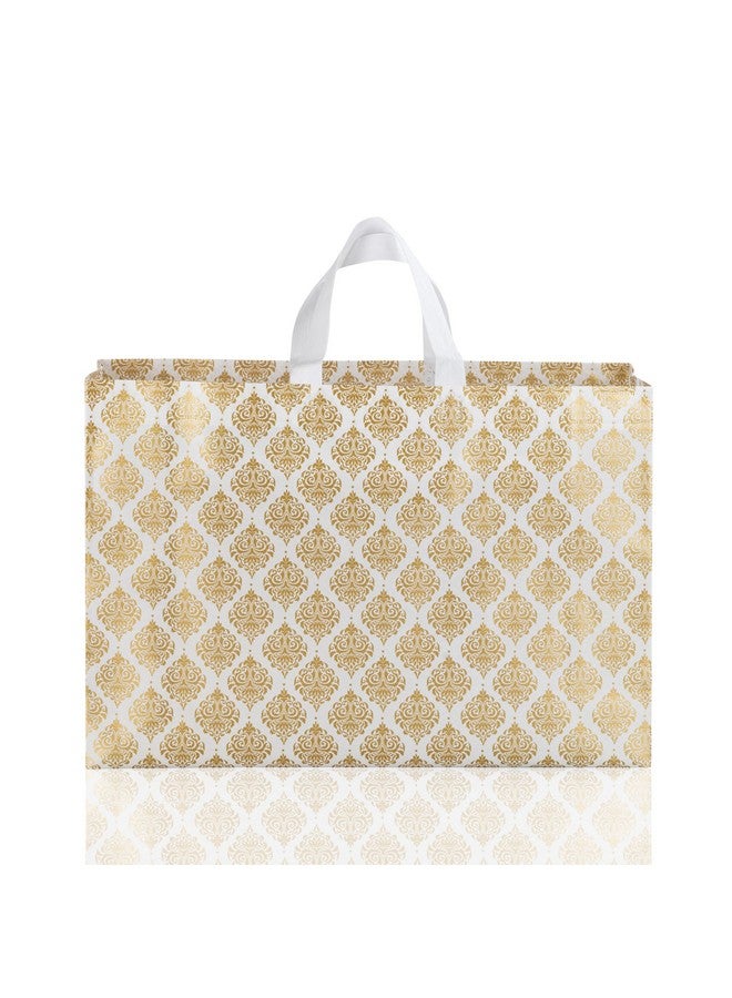 Drapme Festive Special Reusable Non-Woven Laminated Gift Bags, Wedding Gifts, Shagun, Saree, Mithai, Jewellery, Traditional Gifting Carry Bag (Large - 17x12x5, White, Pack of 50) - Image 3