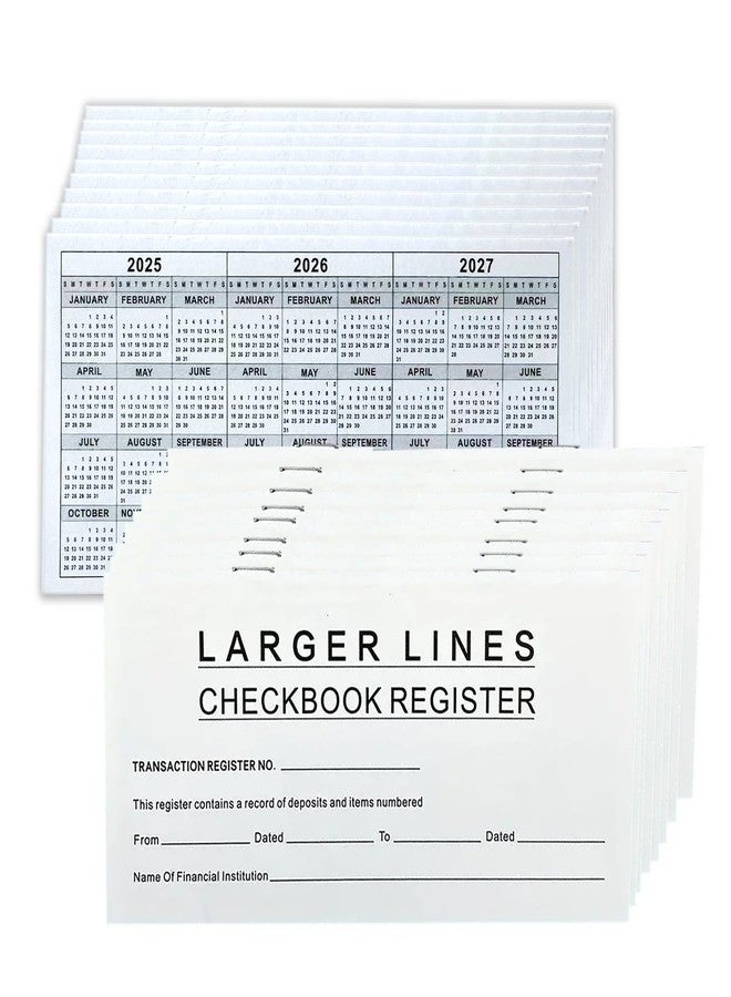 Dayvorax 12 Pack Checkbook Register, Check Registers for Personal Checkbook, 6" × 3", Blank Ledger Transaction Registers for Personal or Business Bank, Saving Account, Deposit and Credit Card, Thick Paper - Image 1