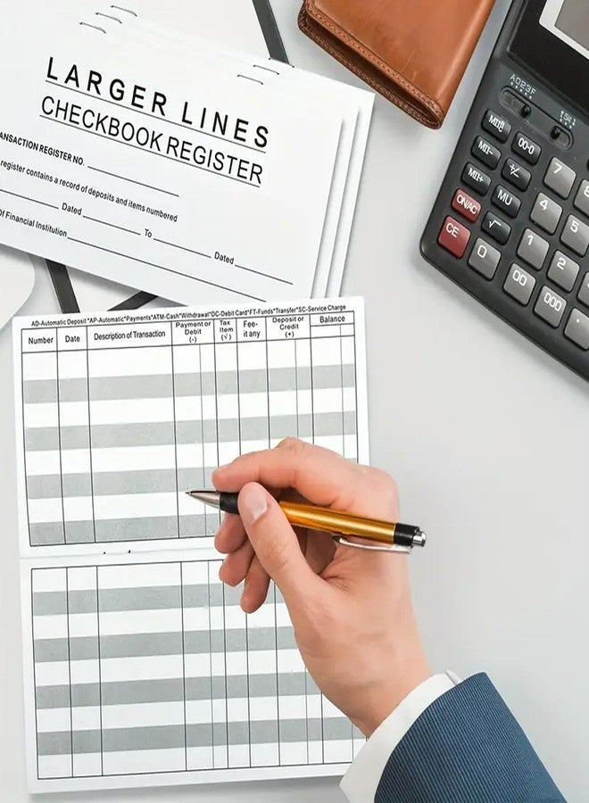 Dayvorax 12 Pack Checkbook Register, Check Registers for Personal Checkbook, 6" × 3", Blank Ledger Transaction Registers for Personal or Business Bank, Saving Account, Deposit and Credit Card, Thick Paper - Image 2