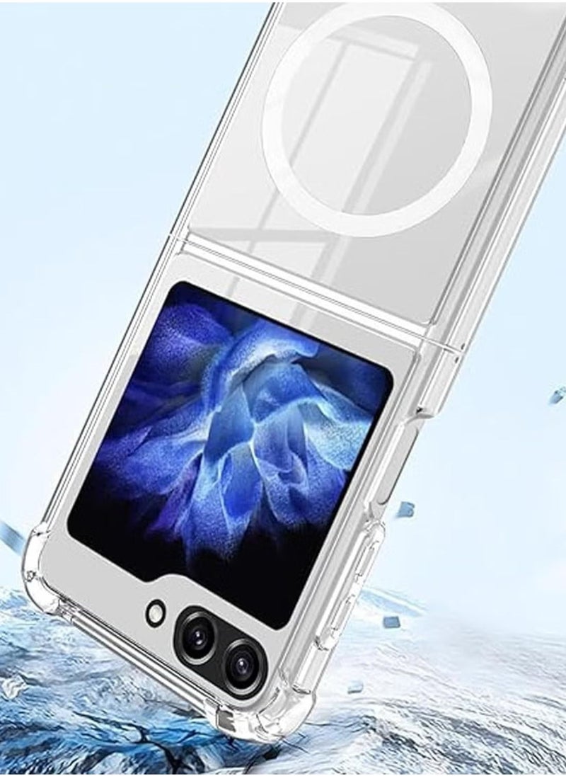 JAJEEK Samsung Galaxy Z Flip 6 Case Cover – MagSafe Compatible, Transparent Shockproof Protection, Yellowing-Resistant Magnetic Phone Case for Galaxy Z Flip 6 5G - Image 5