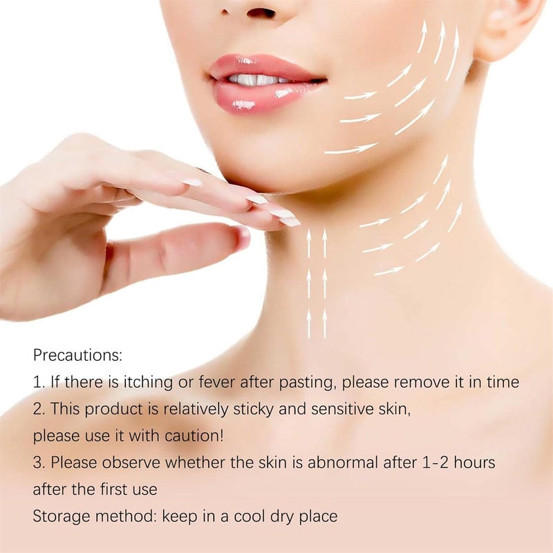 RIPIENO RIPIENO V shaped Mask Invisible Tape Soft Elastic Face Adhesive Tape Lifting Firming Instant Wrinkle Stickers Elasticity Makeup Tape for Eyes Neck Jaw ChinTransparent Instant Face Lift - Image 4