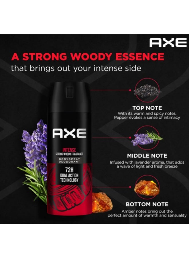 أكس بخاخ مزيل عرق للجسم برائحة خشبية قوية تدوم طويلاً للرجال، 150 مل - Image 1