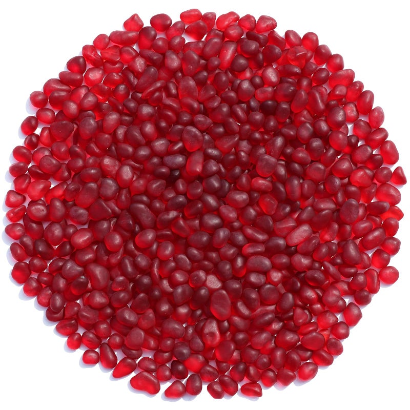 Qygl Sea Glass Stones - 0.9Lb Red Frosted Glass Pebbles Gemstones - Perfect For Aquarium Rocks  Fish Tank Gravel  Vase Fillers  Diy Crafts  And Home Decor - Image 1