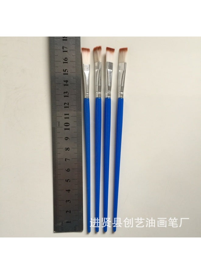 Chuangyi Acrylic Paint Pen Plastic Rod Digital Oil Painting Brush Flat Head Brush Gouline Brush Vinyl Doll Plaster Nylon Pen - Image 1